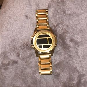 Nixon unit stainless steel watch gold